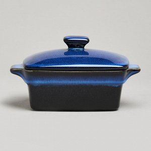 Форма для запекания с крышкой Reactive Blue, 250 мл, 16,5x10x5/9 см, 1 шт.