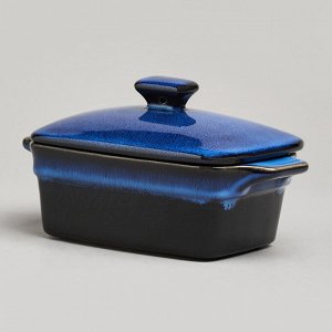 Форма для запекания с крышкой Reactive Blue, 250 мл, 16,5x10x5/9 см, 1 шт.