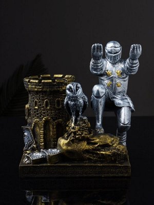 Органайзер для канцелярии «Рыцарь с совой», 15.5x14.5x9 см