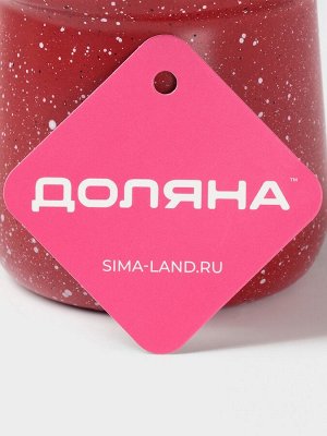 Турка Доляна «Мрамор рэд», 500 мл, d=9 см, 19.5x9x14 см, пластиковая ручка, антипригарное покрытие, индукция, красная