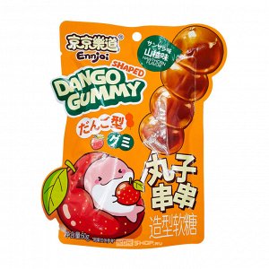 Конфета желейная в форме данго Dango Shaped Gummy Hawthorn вкус боярышника, Guangdong 60г, 1/36