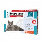 Inspector Quadro Капли противопаразитарные для кошек 4-8кг 3пипет.