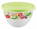 МИСКА С КРЫШКОЙ 3,3Л С ДЕКОРОМ (зеленый)