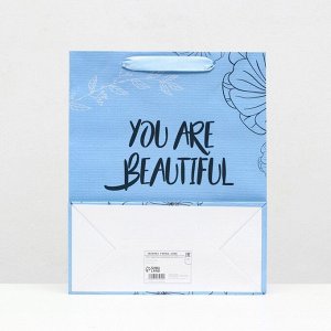 Пакет подарочный ламинированный You are beautiful 26x32x12 см