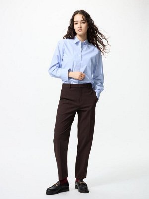 UNIQLO - укороченные смарт-брюки с зауженным силуэтом - 38 DARKBROWN