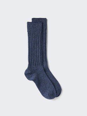 UNIQLO - теплые мужские носки увеличенной длины - 69 NAVY