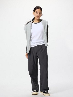 UNIQLO - джерси-брюки со свободным силуэтом и укороченной длиной - 08 DARKGRAY