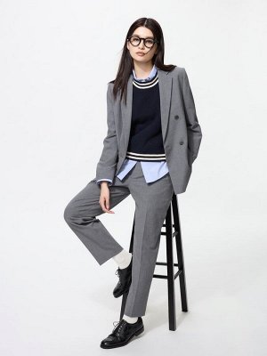 UNIQLO - укороченные смарт-брюки с зауженным силуэтом - 05 GRAY