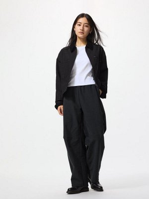UNIQLO - джерси-брюки со свободным силуэтом и укороченной длиной - 09 BLACK
