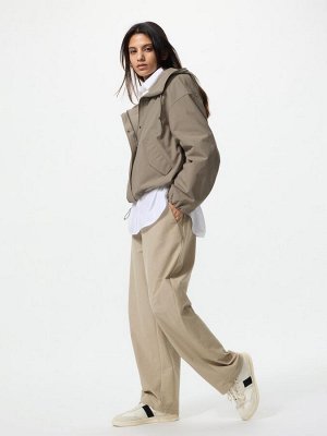 UNIQLO - джерси-брюки со свободным силуэтом и укороченной длиной - 32 BEIGE