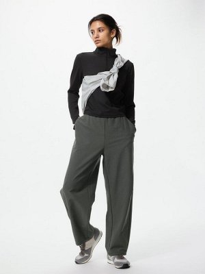 UNIQLO - джерси-брюки со свободным силуэтом и укороченной длиной - 59 DARKGREEN