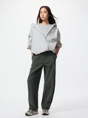 UNIQLO - джерси-брюки с изогнутым кроем и увеличенной длиной - 59 DARKGREEN
