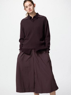 UNIQLO - поло-кофта из вязаного трикотажа - 19 WINE
