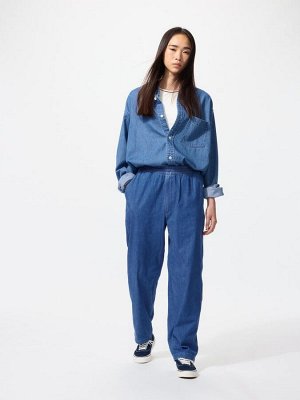 UNIQLO - легкие джинсовые брюки до щиколотки - 63 BLUE