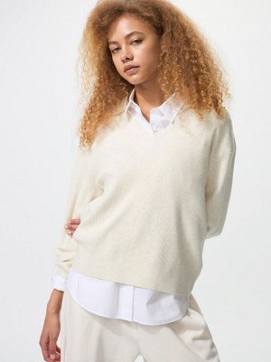 UNIQLO - поло-кофта из вязаного трикотажа - 30 NATURAL