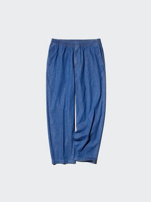 UNIQLO - легкие джинсовые брюки до щиколотки - 63 BLUE