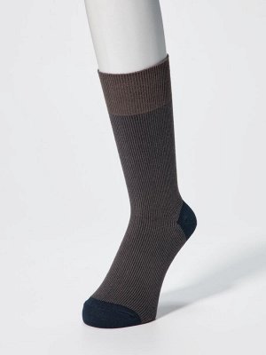 UNIQLO - двухцветные носки с удобной посадкой и продуманными деталями - 09 BLACK
