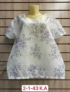 ФУТБОЛКА БОЛЬШЕМЕРЯТ ТКАНЬ 65% COTTON, 35% POLYESTER