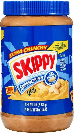 Арахисовая паста с кусочками орехов SKIPPY Super Chunk Peanut Butter