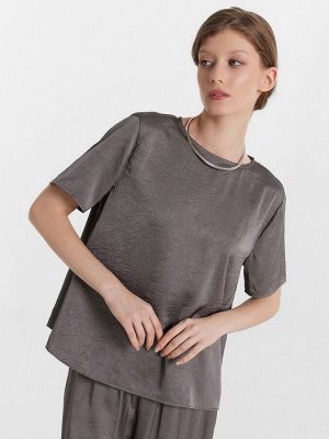 Блузка женская серая