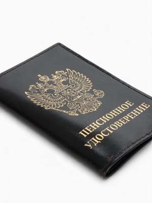 Обложка для пенсионного удостоверения, цвет чёрный