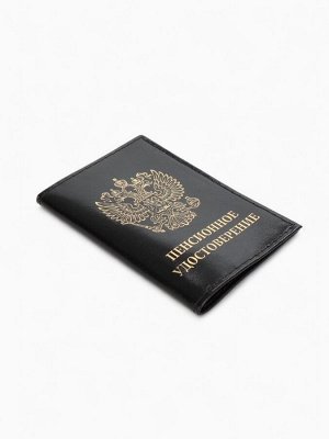 Обложка для пенсионного удостоверения, цвет чёрный