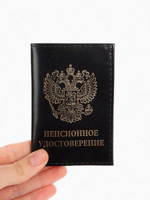 Обложка для пенсионного удостоверения, цвет чёрный