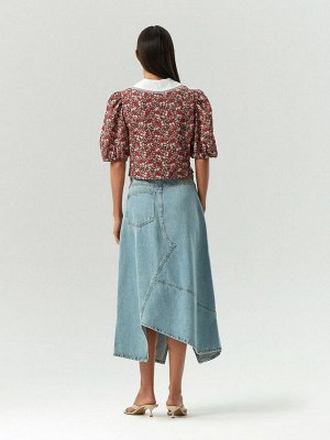 Укороченная блузка с воротником, B3157/cumbia
