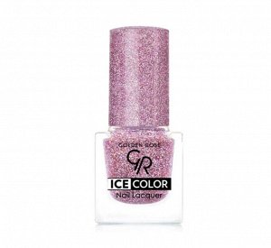 Лак для ногтей мини "ICE COLOR" №197 блестки розовые