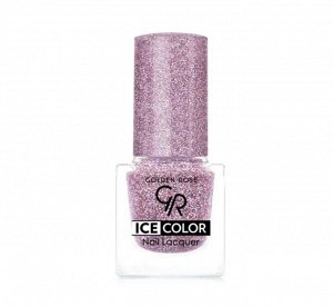 Лак для ногтей мини "ICE COLOR" №195 блестки розовые