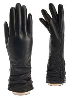 Женские кожаные перчатки ELEGANZZA, чёрные