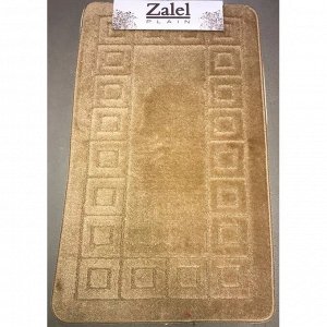 "ZALEL" Коврик для ванной 60х100см, цв.светло-коричневый