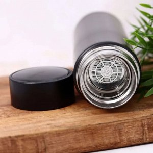 Термос "Metallic" с датчиком температуры 500мл, цв.черный