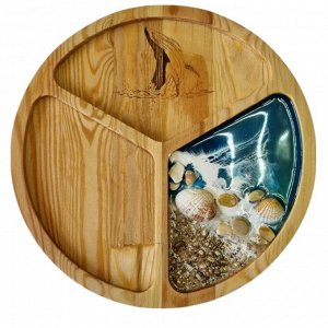 Деревянная менажница с морем wood-2038, шт