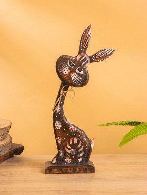Сувенир на подставке «Заяц», 15x4.5x31 см, дерево