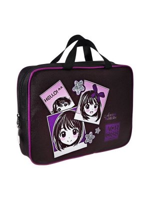 Рюкзак школьный 37x28x12, эргономичная спинка, Across, пенал, мешок, папка