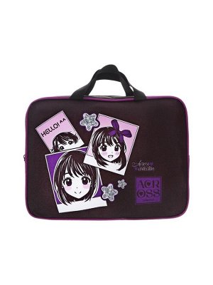 Рюкзак школьный 37x28x12, эргономичная спинка, Across, пенал, мешок, папка