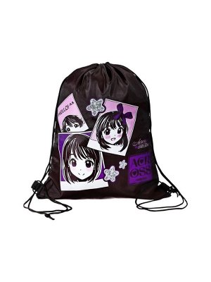 Рюкзак школьный 37x28x12, эргономичная спинка, Across, пенал, мешок, папка
