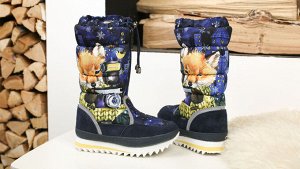 Сапоги детские KB611BL Blau Синий KING BOOTS Германия