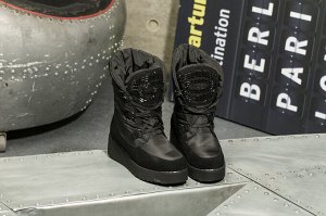 Сапоги женские KB631SW Schwarz Черный KING BOOTS