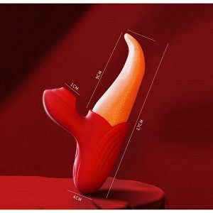 Вибратор Язык, с вакуумно-волновой стимуляцией, G-spot, 7 режимов