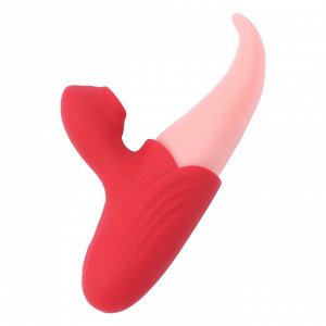 Вибратор Язык, с вакуумно-волновой стимуляцией, G-spot, 7 режимов