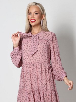 Многоярусное платье с бантом