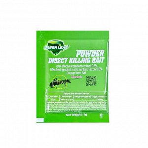 Порошок-приманка от муравьев и тараканов Green Leaf Powder Insect Killing Bait (5 гр)