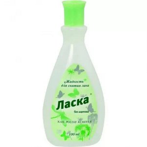 Ласка Жидкость для снятия лака (пластик) 100мл без ацетона