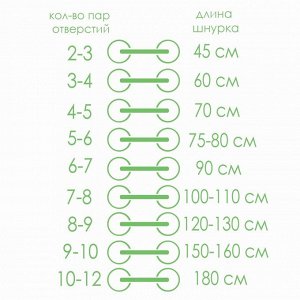 Шнурки для обуви, пара, плоские, 8 мм, 120 см