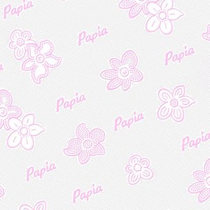 Туалетная бумага "Papia" Таинственный сад белая с рисунком 3 слоя, 4 шт