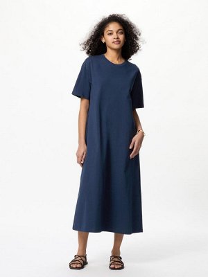 UNIQLO Платье-футболка (дина 117-128см), темно-синий