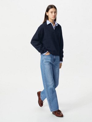 UNIQLO Джинсы прямые (дина 76см), голубой