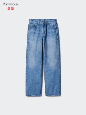 UNIQLO Джинсы прямые (дина 76см), голубой